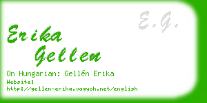 erika gellen business card